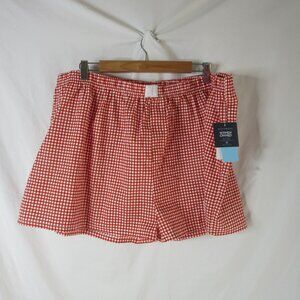 Grayson Threads Boxer Pajama Shorts Red Gingham Loungewear Size 2X NWT